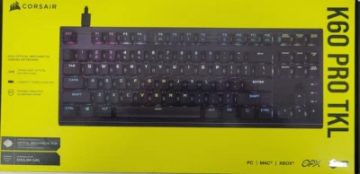 Corsair K60 PRO TKL RGB Tenkeyless Optical-Mechanical Gaming Keyboard (NEW) - Image 1 of 3