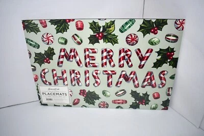 Hester & Cook 24 Merry Christmas Candy Placemat 18.5" x 12.5" NWT Details: Paper - Image 1 of 3