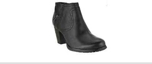  Clarks Artisan Leather Ankle Boots w/ Zipper - Mission Halle black 10m new - Picture 1 of 1