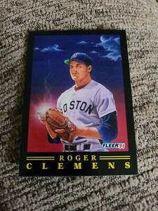 Roger Clemens 1991 Fleer Provisions Baseball Card #9 NM/MT  Red Sox 