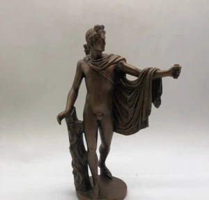 Antique Bronze Figurine of Apollo Greek Mythology Statue Classical Art Sculpture - Picture 1 of 5