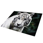 Glass Chopping Board Kitchen Worktop Protector Saver White Tiger Cool White