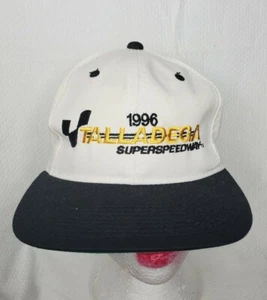 Vintage 1996 Nascar Talladega Superspeedway Racing Snapback Cap White 90s Hat - Picture 1 of 6