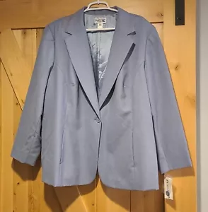 ¡Nuevo! Blazer para mujer PENDLETON talla grande 24W azul claro lana virgen forrado *defectos* - Imagen 1 de 16