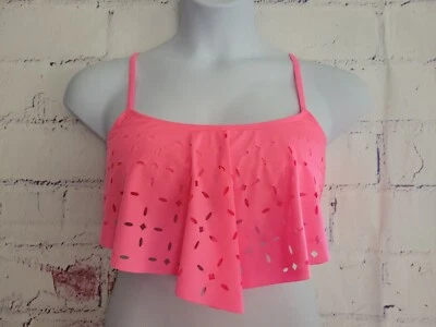 Red Camel Swimsuit Handkerchief Bikini Top Pink Laser Cut size Large Adj. Straps - Image 1 of 4