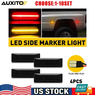 PARA DODGE RAM 1994-02 LUZ MARCADORA LATERAL DOBLE GUARDABARROS LED BRILLO 4-20X Foto 1 de 4