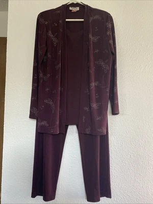 Conjunto de pantalón para mujer Dawn Joy II púrpura brillante - Juego de 2 piezas talla 12 ligero Foto 1 de 4