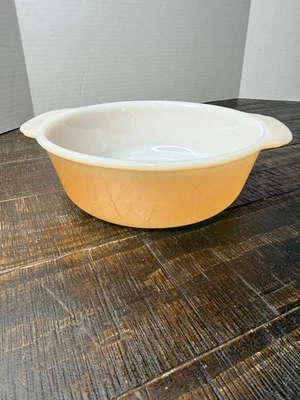 Vintage Fire King 1.5 Qt Peach Orange Casserole Baking Dish No Lid USA - Image 1 of 4