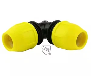 3/4 Zoll IPS DR 11 Underground Yellow Poly Gasleitung 90 Grad Winkel - Bild 1 von 6