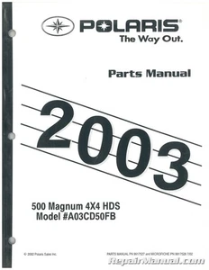 2003 Polaris Magnum 500 ATV Parts Manual : 9917527 - Bild 1 von 1
