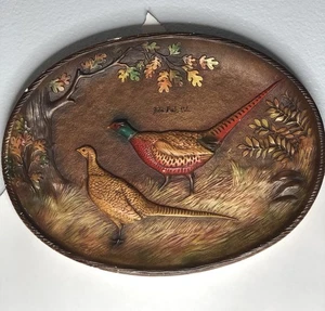 Fagiani loggia tradizionale arte ceramica parete 3D vintage dipinti a mano - Foto 1 di 17