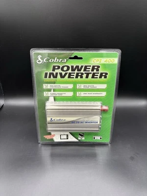 Cobra CPI 400 Portable Power Inverter - 400 Watt 2  AC Outlets - Image 1 of 2