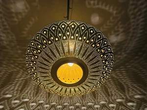 Moroccan pendant light, Brass lamp , Ceiling Light, Moroccan pendant fixtures , - Picture 1 of 8