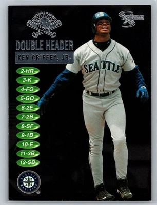 1998 SkyBox Dugout Axcess #8DH Ken Griffey Jr. Double Header - Image 1 of 2