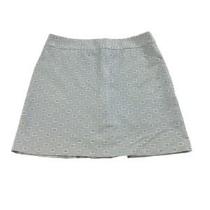 Peter Millar Ladies Golf Skort Light Blue Green Geometric Design Womens Size 10 - Picture 1 of 9