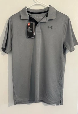 Under Armour Youth Boy's Gray Polo Shirt Heat Gear Golf, Size YXL - Image 1 of 2