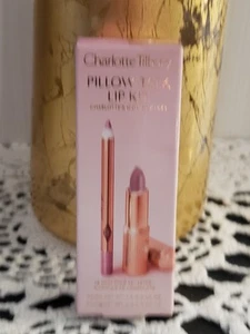 Charlotte Tilbury Mini Pillow Talk Duo Lip Kit Pillow Talk Fair -Travel Sz - Picture 1 of 2
