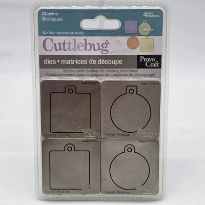 Provo Craft Cuttlebug Charms Breloques Slider Dies Set Of 4 #37-1204 - Image 1 of 4
