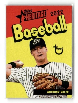 2022 Topps Heritage 1973 Pack Cover #73PC-17 Anthony Volpe - Image 1 of 2