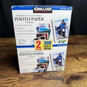 New! Kirkland Professional Glossy Inkjet Photo Paper 4"x6" 300 Sheets 69 lb New - Picture 1 of 4