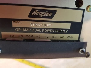 NEW ACOPIAN MODEL VTD12-160 LINEAR REGULATED DUAL OUTPUT / OP-AMP - Picture 1 of 4