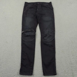 G Star Raw Jeans Mens 31 (fit 32x32) 3D Zip Knee Skinny Moto Biker Denim 5620 - Picture 1 of 16