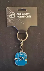 NHL Licensed San Jose Sharks Hockey Home Away Jersey Keychain - Picture 1 of 2