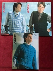 Patons 4ply Knitting patterns for men 601.8 - Picture 1 of 17