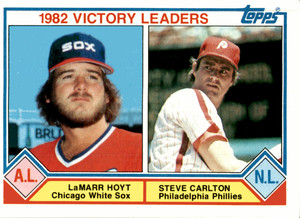 1983  Topps #705 1982 Victory Leaders (LaMarr Hoyt / Steve Carlton)