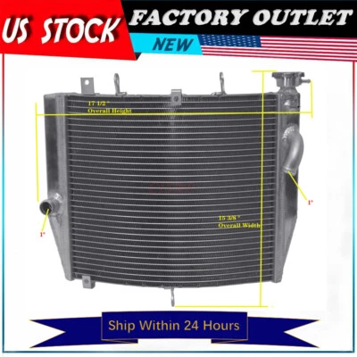 All Aluminum Radiator For Kawasaki Ninja ZX-10R ZX1000 2011-2017 - Image 1 of 4