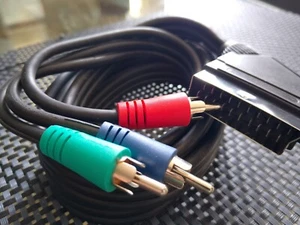 SCART auf RGB 3x CINCH 2m für digitale Übertragung v.Videosignalen rot grün blau - Bild 1 von 2