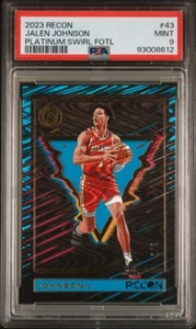 2023 Recon JALEN JOHNSON Platinum Swirl FOTL Mint 9 PSA - Picture 1 of 2