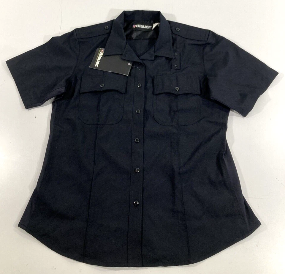 BLAUER 4XL REG MENS 8446-1 S/S POLY WOOL SUPERSHIRT ZIP SHIRT DARK NAVY 4XL REG