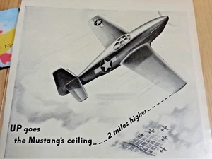 Packard Magazine Ad Print 1943 14" x 10.5" Precision Built Power Mustang Ceiling - Picture 1 of 3