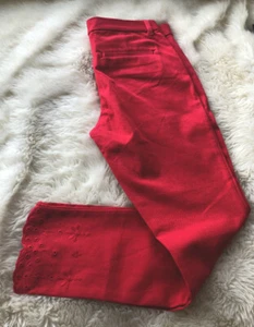Gap rot dünne Knöchelhose Hosen Design Öse Saum Größe 4 - Bild 1 von 9