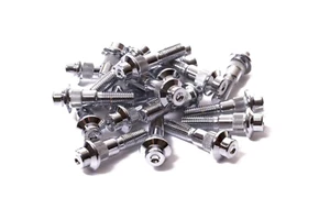 Chrome BBS RC RT 2PC Split Rim Assembly Bolts M7 30mm Style 5 RC090 RC041 RC035 - Foto 1 di 15