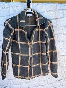 Women's Bartolini Cardigan Blazer Sweater M Gray Beige-wool/cashmere - Picture 1 of 6