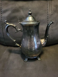 Vintage Ornate WM Rogers Coffee Pot (Silver Plated Tarnished) (Needs Lid Pin) - Picture 1 of 6