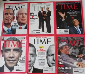 TIME MAGAZINE Lot Of (6 ) Featuring President Barack Obama Oct 2006- Nov 2012 - Bild 1 von 15