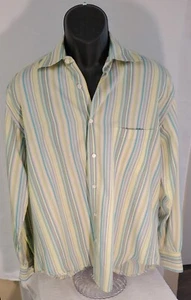 Martin Gordon Shirt Mens Striped Long Sleeve Button Up Large Multicolor - Picture 1 of 6