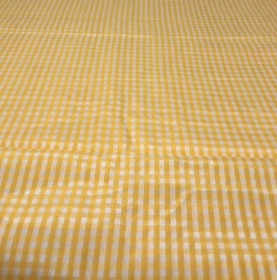 Tela de guinga de poliéster amarillo dorado más de 1,5 años no algodón F47 Foto 1 de 3