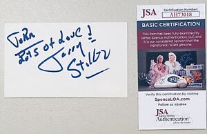 Jerry Stiller Signed Autographed 3x5 Card JSA Certified Seinfeld