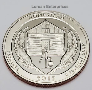 2015 S America the Beautiful ATB Quarter -NE/Homestead- CLAD ✼PROOF✼BU - Picture 1 of 2