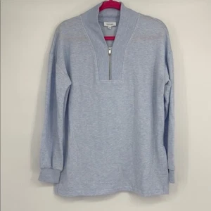 New Haven Damen Quarter Zip Pullover Sweatshirt - hellblau - Gr. M - Bild 1 von 8