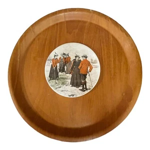 Bandeja de charcutería de tablero de queso de azulejos de cerámica de madera de colección hecha a mano Boho Indonesia MCM - Imagen 1 de 12