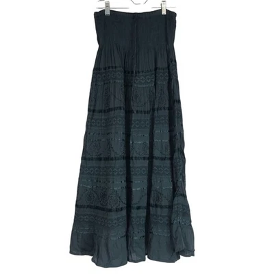 SAKKAS - FALDA BOHO MUJER TALLA LIBRE - GRIS 100% ALGODÓN Foto 1 de 4