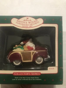 Vintage Hallmark Ornament Santa's Woody 1987 - Hallmark Here Comes Santa - Picture 1 of 5