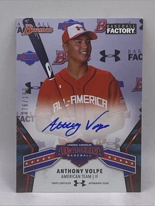 Anthony Volpe 2018 BOWMAN FACTORY AUTO UNDER ARMOUR ALL AMERICAN #/199 YANKEES - Picture 1 of 10