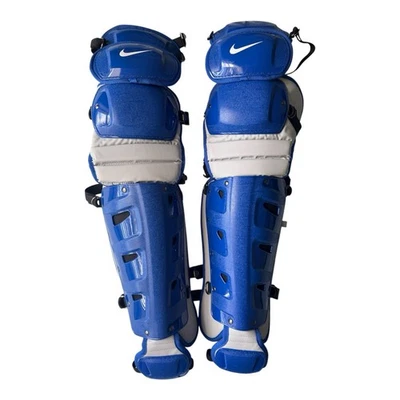 Nike Vapor Pro Baseball Catchers Leg Guards 18” PBP512 /color Blue White 472 New - Image 1 of 4