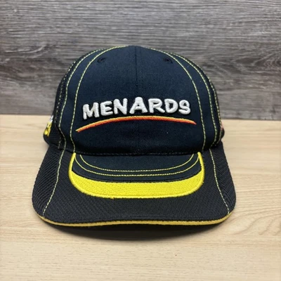 Gorra Menards Gorra Correa Trasera Para Hombre Negro Amarillo NASCAR Racing 98 Paul Menard Malla Foto 1 de 4